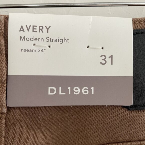 DL1961 Avery Modern Straight Jeans Men's brown denim jeans size 31x34 - Picture 5 of 9